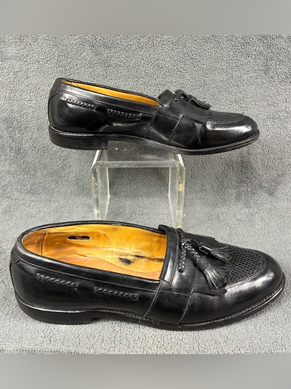 Allen Edmonds Cody Black Leather Tassel Driving Loafers
